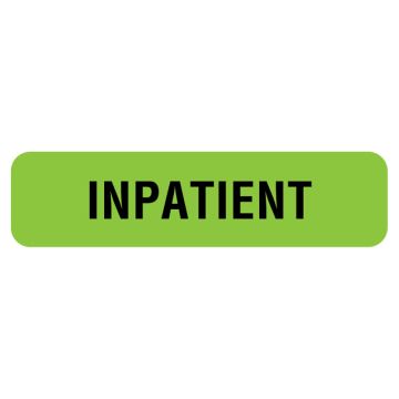 Inpatient Chart Label, 1-1/4" x 5/16"