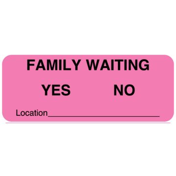 Family Waiting Label, 2-1/4" x 7/8"