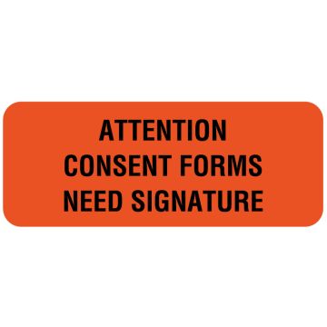 Consent & Form Label, 2-1/4" x 7/8"