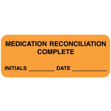 Medication Reconciliation Complete, 2-1/4" x 7/8"