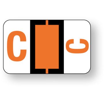 Alpha File Folder Label - Ident-A-File™ Labeling System Side and Top Tab, 1-5/8" x 1"