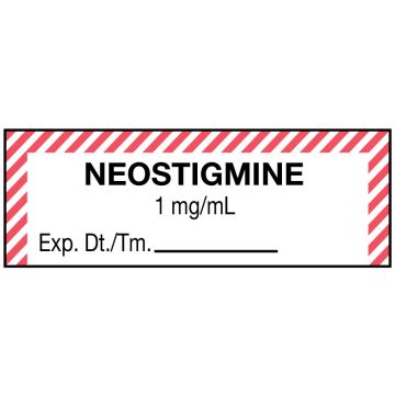 Anesthesia Label Neostigmine 1 mg/mL, 610, 1-1/2" x 1/2"