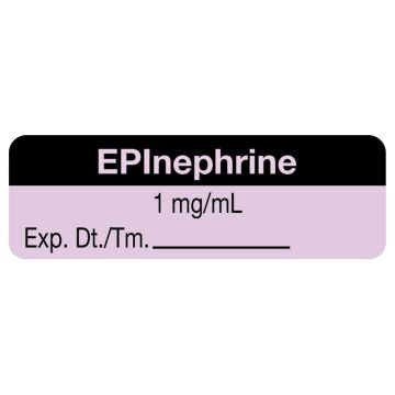 Anesthesia Label, EPInephrine 1 mg/mL, 1-1/2" x 1/2"