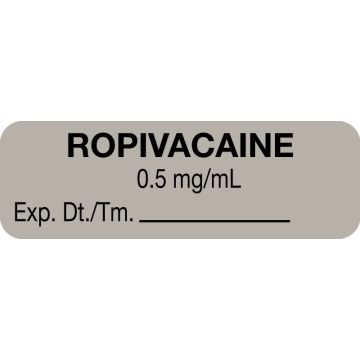 Anesthesia Label, Ropivacaine 0.5 mg/mL, 1-1/2" x 1/2"