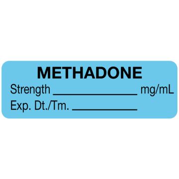 Anesthesia Label, Methadone mg/mL,1-1/2"x 1/2"