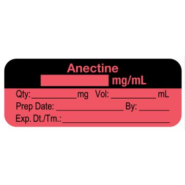 Anesthesia Label, Anectine mg/mL, 2" x 3/4"