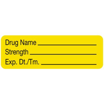 Anesthesia Label, Blank, 1-1/2" x 1/2"