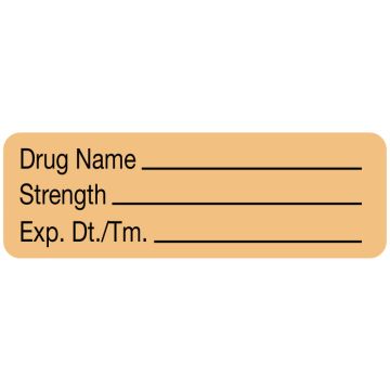 Anesthesia Label, Blank, 1-1/2" x 1/2"