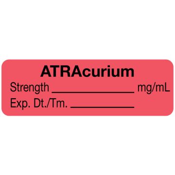 Anesthesia Label, ATRAcurium mg/mL, 1-1/2" x 1/2"