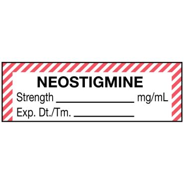 Anesthesia Label, Neostigmine mg/mL, 1-1/2" x 1/2"