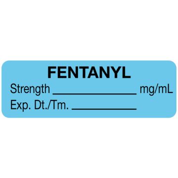 Anesthesia Label, Fentanyl mg/mL, 1-1/2" x 1/2"