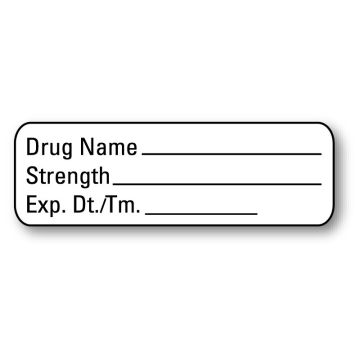 Anesthesia Label, Blank, 1-1/2" x 1/2"