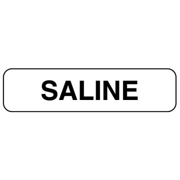 Anesthesia Label, Saline, 1-1/4" x 5/16"