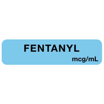 Anesthesia Label, Fentanyl mg/mL, 1-1/2" x 1/2"