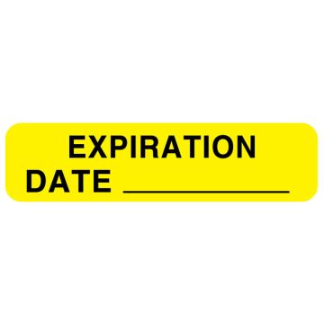 Expiration Date, 1.25x .3125, 760/Roll, 1-1/4" x 5/16"