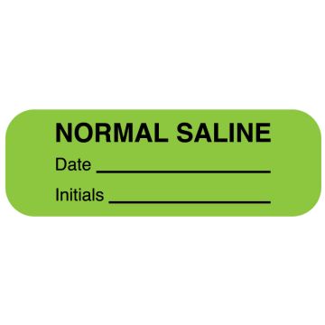 Anesthesia Label, Normal Saline mg/mL, 1-1/2" x 1/2"