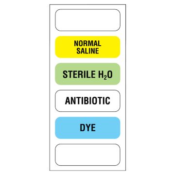 6-label Anesthesia Sheet, 1-1/2" x 1/2"