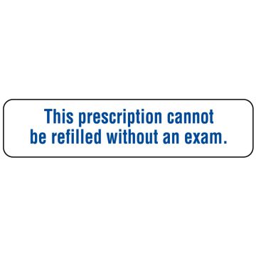 Medication Instruction Label, 1-5/8" x 3/8"