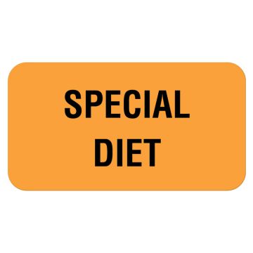 SPECIAL DIET, Communication Label, 1-5/8" x 7/8"