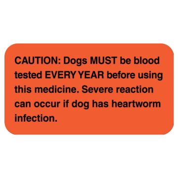 Medication Instruction Label, 1-5/8" x 7/8"