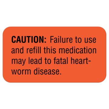 Medication Instruction Label, 1-5/8" x 7/8"