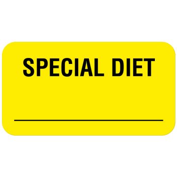 SPECIAL DIET_____, Communication Label, 1-5/8" x 7/8"