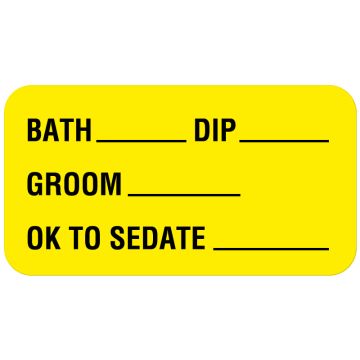 Boarding and Grooming Care Label, 1-5/8" x 7/8"