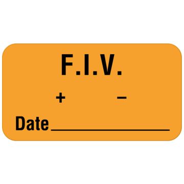 FIV Label, 1-5/8" x 7/8"
