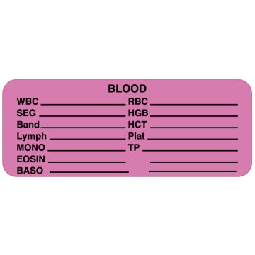 Blood Label, 2-1/4" x 7/8"