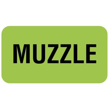 Muzzle Label, 1-5/8" x 7/8"