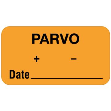 Parvo Label, 1-5/8" x 7/8"