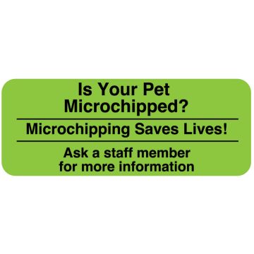 MICROCHIP, Communication Label, 2-1/4" x 7/8"