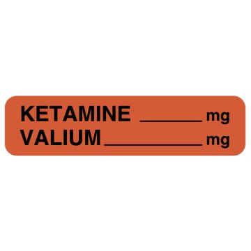 Drug Syringe Label, 1-1/4" x 5/16"