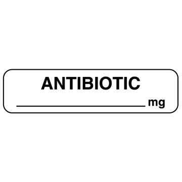 Drug Syringe Label, 1-1/4" x 5/16"