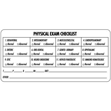 Examination Record Label, 4" x 1-7/8"