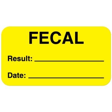 Fecal Label, 1-5/8" x 7/8"