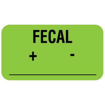 Fecal Label, 1-5/8" x 7/8"