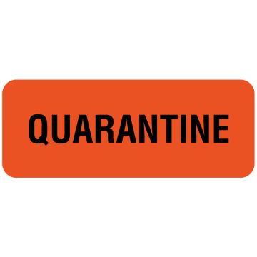 Quarantine Labels, 2-1/4" x 7/8"