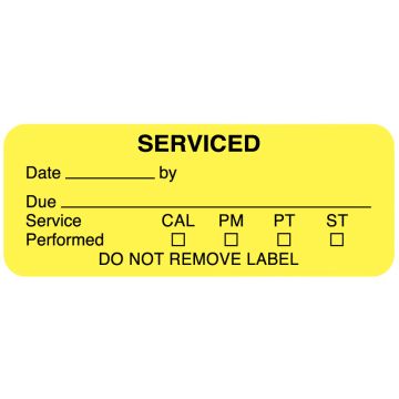 Equipment Service Label, 2-1/4" x 7/8"