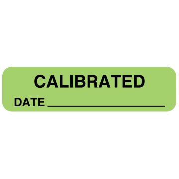Calibration Label, 1-1/4" x 5/16"