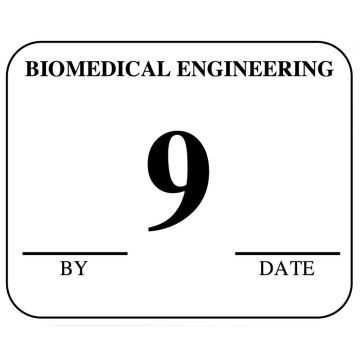 Biomedical Engineering Inspection Label, 1-1/4" x 1"