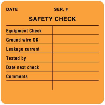 Electrical Equipment Safety Label, 2-1/2" x 2-1/2"