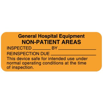 Patient Monitoring Equipment Label, 2-1/4" x 7/8"