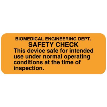 Electrical Equipment Safety Label, 2-1/4" x 7/8"