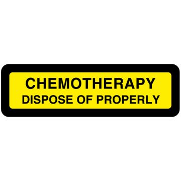 Chemotherapy Disposal Label, 3" x 7/8"