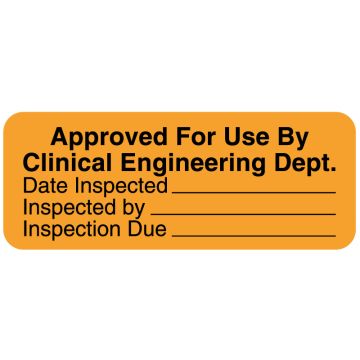 Equipment No Inspection Label, 2-1/4" x 7/8"