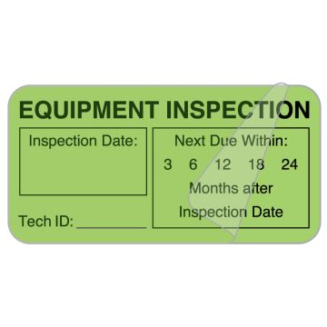 Equipment Inspection Label, 2" x 1"