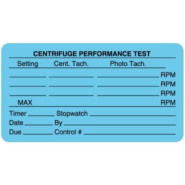 Calibration Label, 3" x 1-5/8"