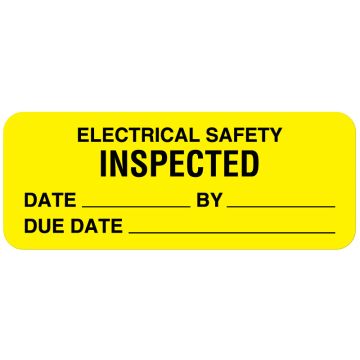 Electrical Equipment Safety Label, 2-1/4" x 7/8"