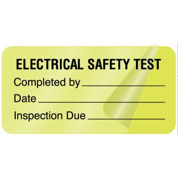 Electrical Equipment Safety Label, 2" x 1"